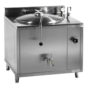 Kocioł warzelny parowy z grzaniem pośrednim, opcja mieszadła, 150 l, zużycie pary 60 kg/h, 900x900x900 mm | RESTO QUALITY, RQLR-151N