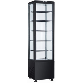 Witryna chłodnicza, cukiernicza, LED, 270 l, czarna, 515x485x1895 mm | RESTO QUALITY, RTC287BE