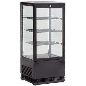 Witryna chłodnicza, cukiernicza, nablatowa, 78 l, czarna, 428x386x960 mm | RESTO QUALITY, RT82BE