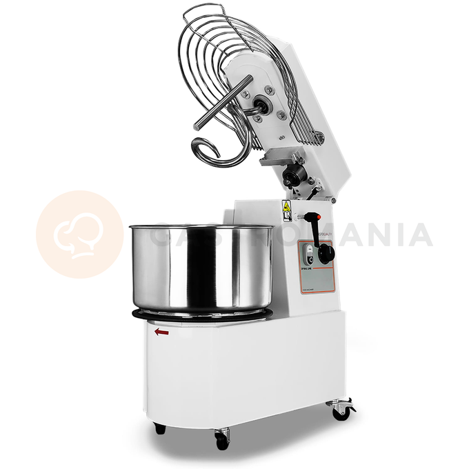 Miesiarka spiralna do ciasta z podnoszonym hakiem i wyjmowaną dzieżą, 2 prędkości, 30 l, 400 V, 430x740x810 mm | RESTO QUALITY, RQT30 2V