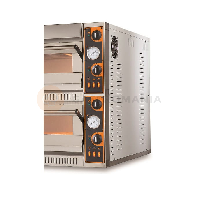Piec do pizzy elektryczny, dwukomorowy, sterowanie manualne, 8x 36 cm, 950x905x710 mm | RESTO QUALITY, TOP 44 XL