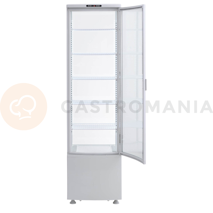 Witryna chłodnicza, cukiernicza, LED, 235 l, biała, 515x485x1690 mm | RESTO QUALITY, RTC237WE