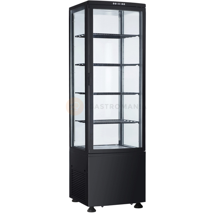 Witryna chłodnicza, cukiernicza, LED, 235 l, czarna, 515x485x1690 mm | RESTO QUALITY, RTC237BE