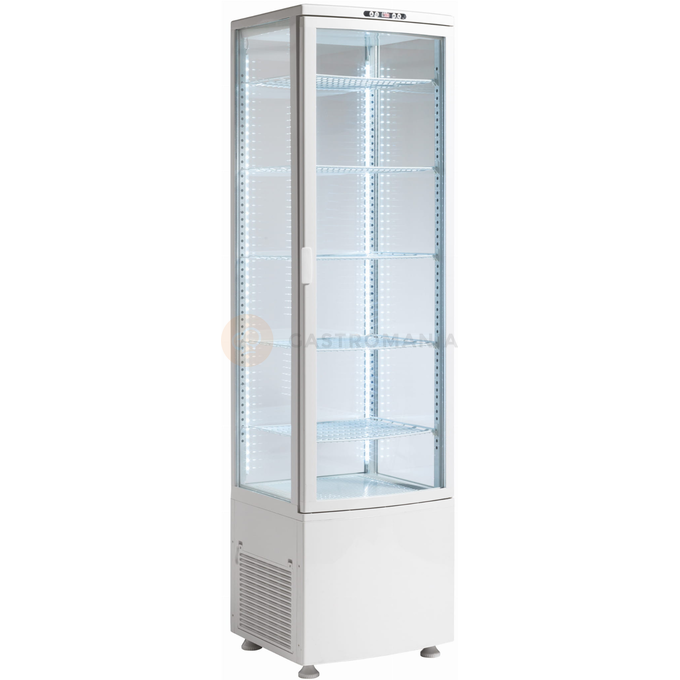 Witryna chłodnicza, cukiernicza, LED, 270 l, biała, 515x485x1895 mm | RESTO QUALITY, RTC287WE