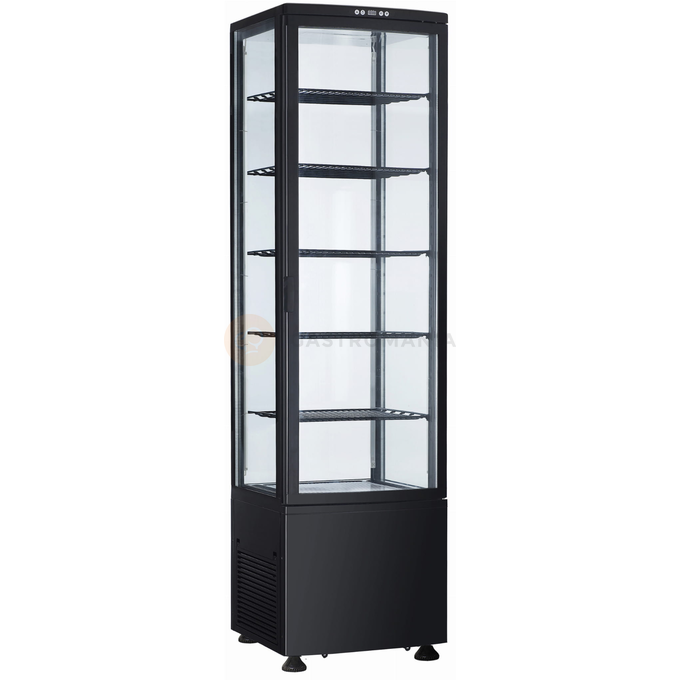 Witryna chłodnicza, cukiernicza, LED, 270 l, czarna, 515x485x1895 mm | RESTO QUALITY, RTC287BE