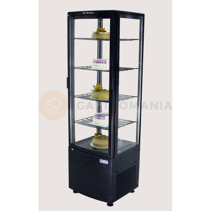 Witryna chłodnicza, cukiernicza, LED, czarna, 235 l, 515x485x1690 mm | RESTO QUALITY, RTC235 Black