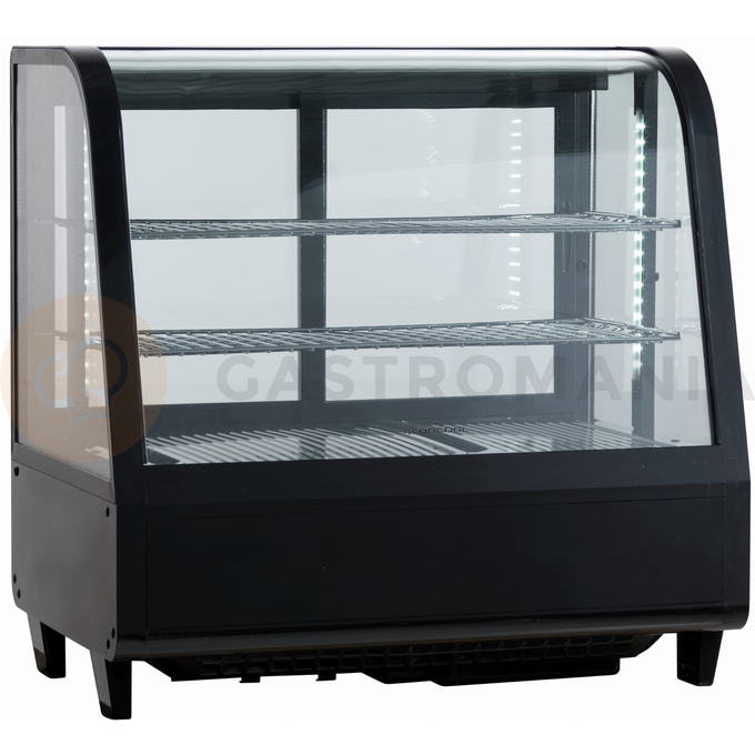 Witryna chłodnicza, cukiernicza, nablatowa, LED, 100 l, czarna, 682x450x675 mm | RESTO QUALITY, RTW101BE