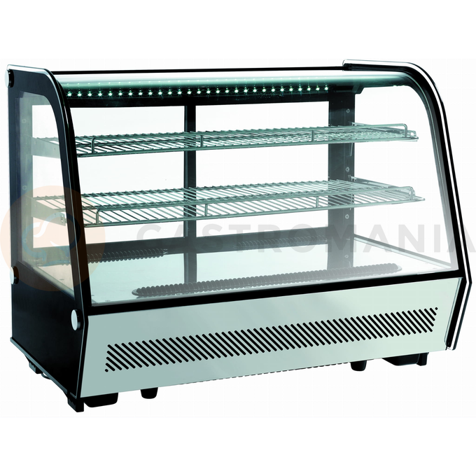 Witryna chłodnicza, cukiernicza, nablatowa, LED, 160 l, 880x568x686 mm | RESTO QUALITY, RTW160