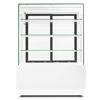 Witryna cukiernicza chłodnicza, białe wnętrze, 900x690x1300 mm | RESTO QUALITY, Dolce Visione Basic 900 W1 Bianco