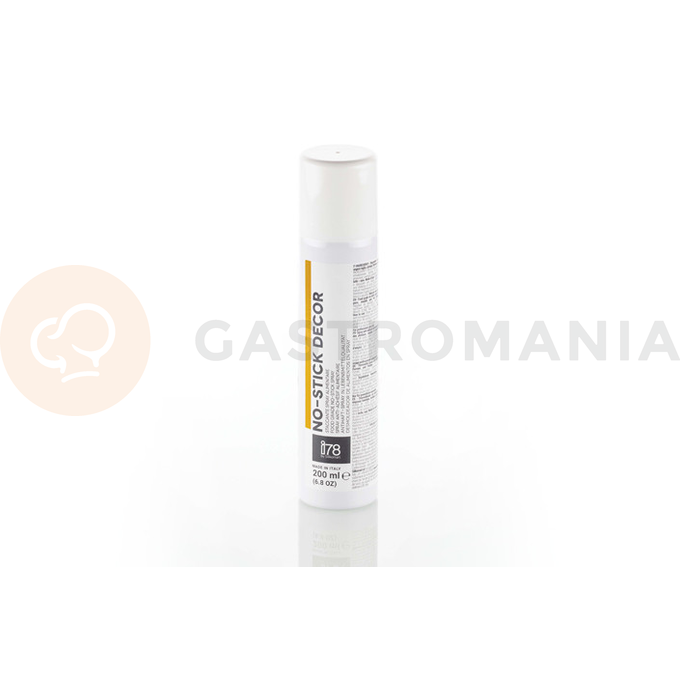Spray spożywczy tworzący powłokę nieprzywierającą , do smarowania patelni, form, płyt grzewczych, piekarników, no-stick decor, 200 ml | SILIKOMART, i78 Commodities