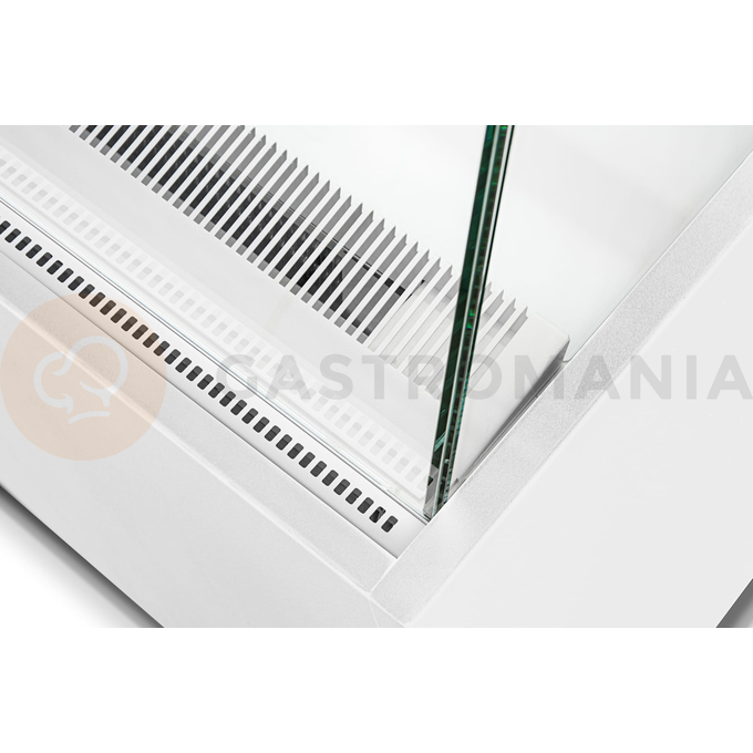Witryna cukiernicza chłodnicza, białe wnętrze, 900x690x1300 mm | RESTO QUALITY, Dolce Visione Basic 900 W1 Bianco
