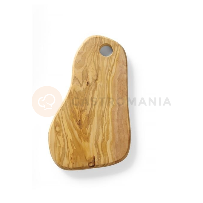 Deska do serwowania z drewna oliwnego, z otworem 350x210x18 mm | HENDI, 505236