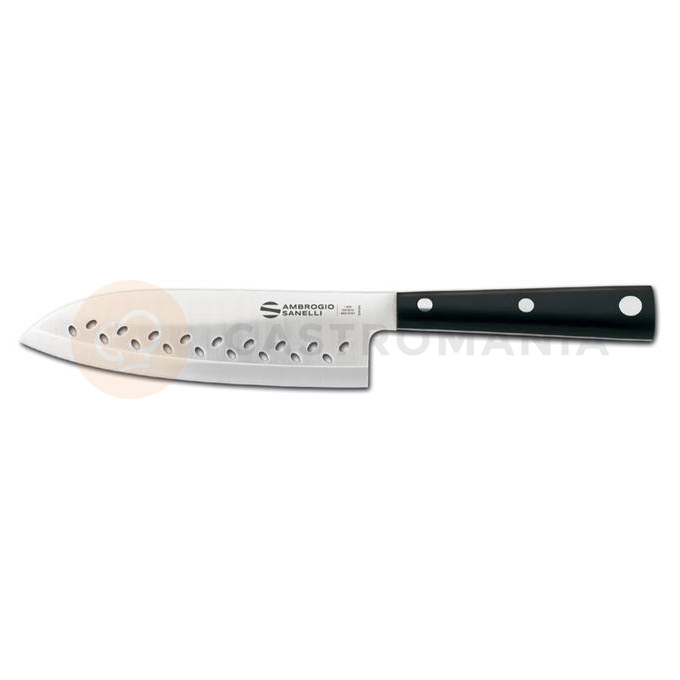 Nóż Santoku perforowany, 16 cm | AMBROGIO SANELLI, Hasaki