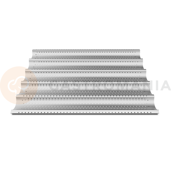 Hliníkový plech mikro perforovaný, 5 priehlbín, 600x400xx34 mm | UNOX, FORO.BAGUETTE