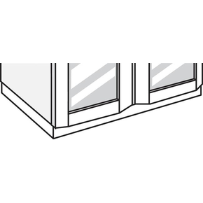 Sokel z nerezovej ocele - kompletný z 3 strán ku skrinke 1-dverové 700 L INOX, 700 L GLASS, 700 L VIP | MEATICO, PA1800