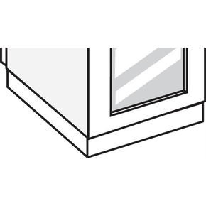 Sokel z nerezovej ocele - kompletný zo 4 strán na skrine 1-dverové 700 L VIP PANORAMA | MEATICO, PA1820