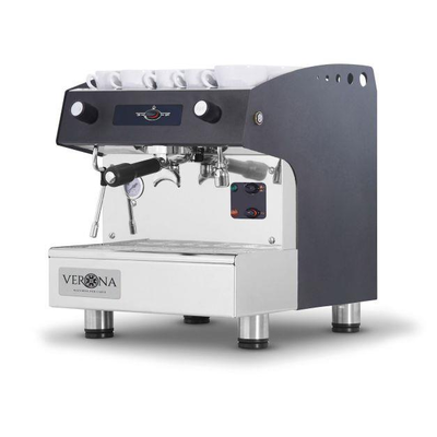 Kávovar ROMEO PRO, 1-pákový, automatický, s rotačným čerpadlom, čierny | HENDI, 207659