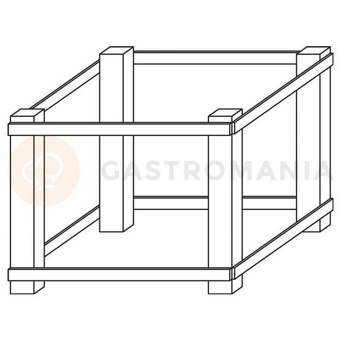 Podstavec k peci Ideck 105.105 H=900 mm | MORETTI FORNI, MFS105.105/90