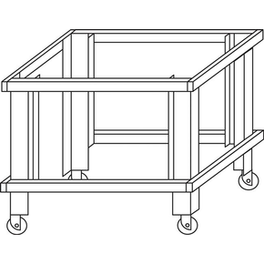 Podstavec na kolieskach k peci P110G A H=950 mm | MORETTI FORNI, MFP110GAS95