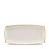 Biely obdĺžnikový servírovací tanier, ručne zdobený 29,5 cm x 15 cm | CHURCHILL, Stonecast Barley White