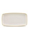 Biely obdĺžnikový servírovací tanier, ručne zdobený 35 cm x 18,5 cm | CHURCHILL, Stonecast Barley White