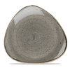 Tanier v tvare trojuholníka, sivý, ručne zdobený 26,5 cm | CHURCHILL, Stonecast Peppercorn Grey
