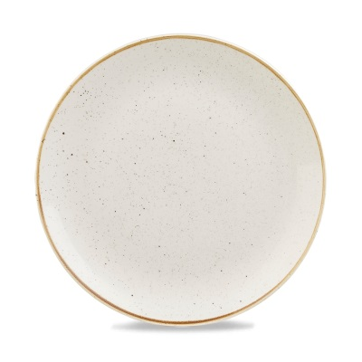 Biely plytký tanier, ručne zdobený 32,4 cm | CHURCHILL, Stonecast Barley White