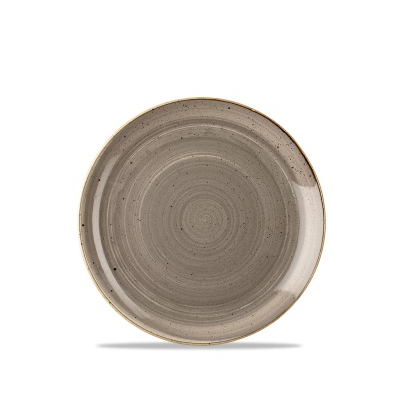 Plytký tanier sivý, ručne zdobený 16,5 cm | CHURCHILL, Stonecast Peppercorn Grey