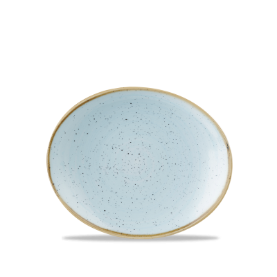 Porcelánový oválny tanier, ručne zdobený 19,2 cm | CHURCHILL, Stonecast Duck Egg Blue