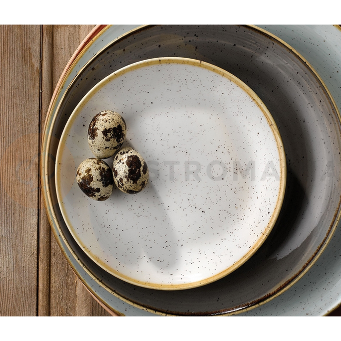 Biely plytký tanier, ručne zdobený 32,4 cm | CHURCHILL, Stonecast Barley White