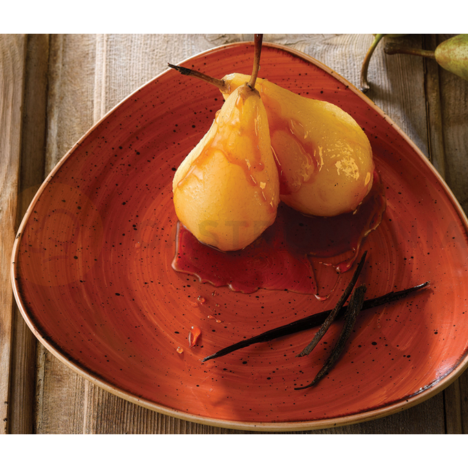 Obdĺžnikový servírovací tanier, ručne zdobený 29,5 x 15 cm | CHURCHILL, Stonecast Spiced Orange