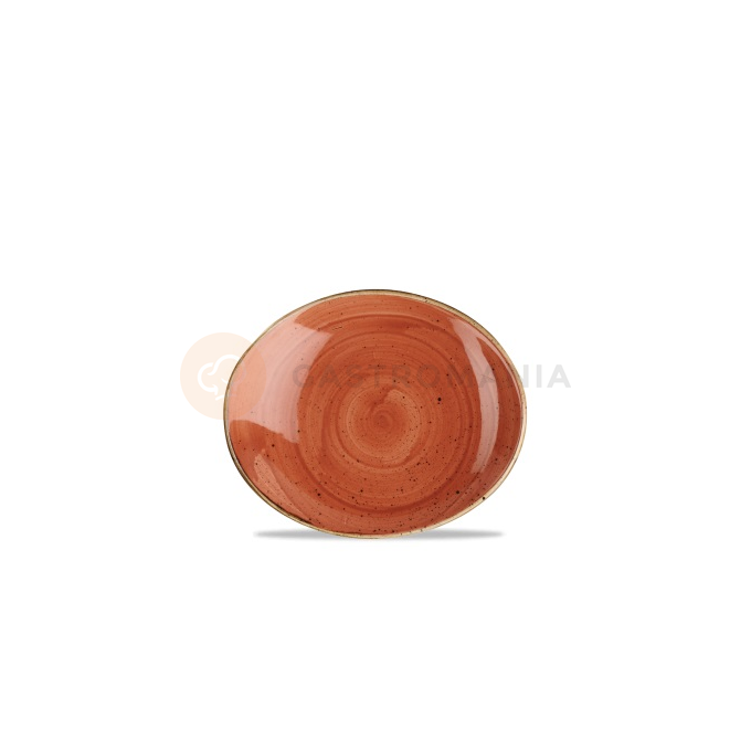 Oválny porcelánový tanier, ručne zdobený 19,2 cm | CHURCHILL, Stonecast Spiced Orange