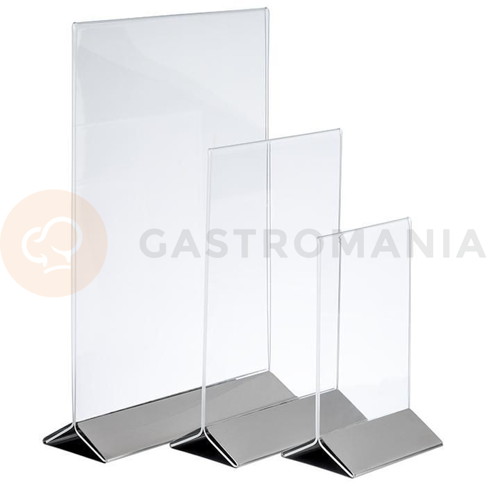 Stojan na menu 105x70x170, inox | APS, 71521