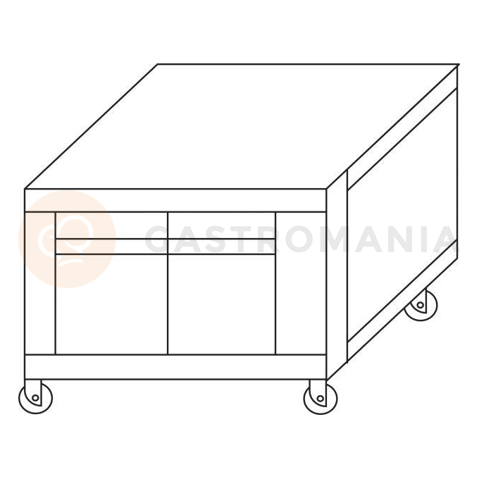 Podstavec pod kynáreň na kolieskach k peci S105 H=600 mm | HENDI, MFS105SL60