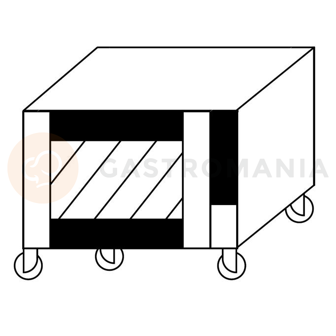 Presklený podstavec so zvlhčovanou kynárňou pre pece F45,F50,F100 H=700 mm | MORETTI FORNI, MFFL70HUM