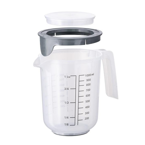Polypropylénová odmerka s mierkou a vekom, 1 l | APS, 30058