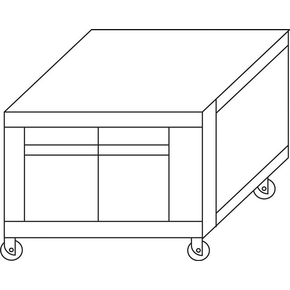 Podstavec pod kynáreň na kolieskach k peci P120 C H=800 mm | MORETTI FORNI, MFP120CSL80