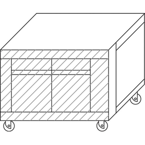 Podstavec pod kynáreň so zvlhčením k peci P120 A, H=800 mm | MORETTI FORNI, MFP120ASLHUM80