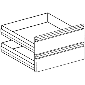 Súprava 2 šuplíkov k podstavcu NSA46 so šírkou 400 mm, Minima 600 | MBM, A660016