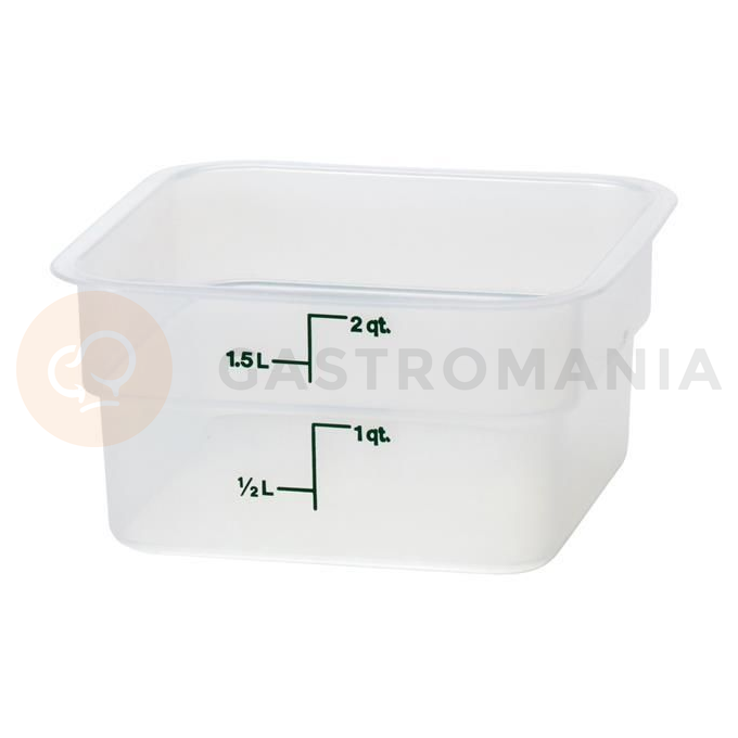 Priehľadná polypropylénová nádoba 1, 9 l | CAMBRO, CAMSQUARE