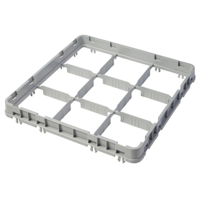 Nadstavec na kôš Half Drop 500x500 mm sivý, model E2, 9 priehradok | CAMBRO, 9E2151