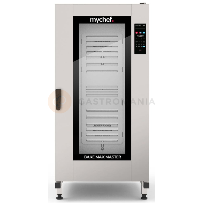 Plynový konvektomat, pekársky s vozíkom, automatický systém umývania, 16x600x400 mm, 70 kW, 230 V | MYCHEF, BAKE MAX MASTER 16G