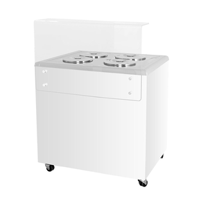 Distribútor na zmrzlinu, vitrína na zmrzlinu, konzervátor, retro, 4 tub, okrúhle nádoby, 843x670x895 mm | RESTO QUALITY, GELATO POZETTI 4