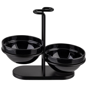 Podstavec pod lyžice s 2 miskami 125x235x190 mm | APS, 00651