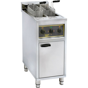 Fritéza voľne stojaca so skrinkou, 2-komorová, 2x10 l, 12 kW | ROLLER GRILL, 777210