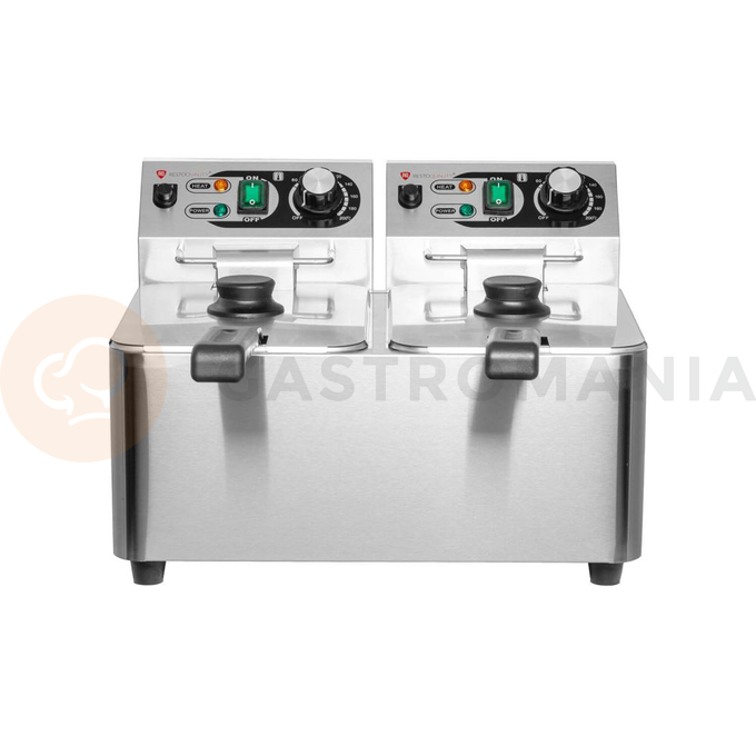 Dvojitá elektrická fritéza, 2x 4 l, 2x 2,5 kW | RESTO QUALITY, RQF4L2