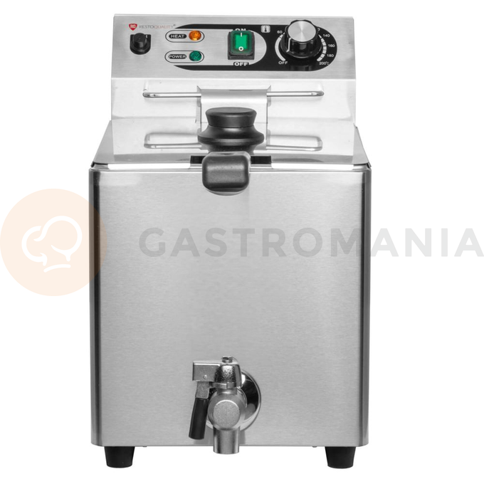 Elektrická fritéza s vypúšťacím kohútikom, 8 l, 3 kW | RESTO QUALITY, RQF8LV