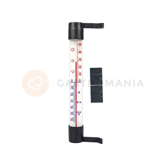 Vonkajší teplomer antracitový (-60 st. C do +50 st. C) 23 cm | BIOTERM, 020505