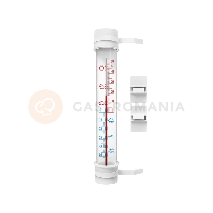 Vonkajší teplomer biely (-50 st. C do +50 st. C) 27 cm | BIOTERM, 020802