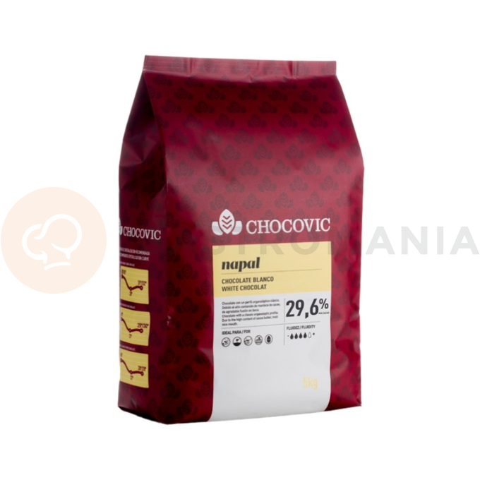 Klasická biela čokoláda 29,6%, Napal, kôstky 5 kg vrece | CHOCOVIC, CHW-R36NEPA-D38